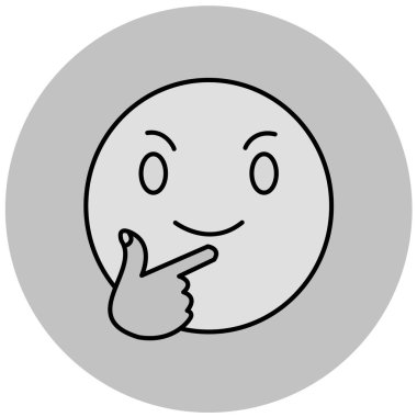 Mutlu bir yüzün vektör çizimi