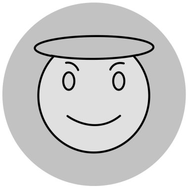 Şirin bir çizgi film simgesinin vektör çizimi