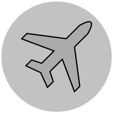 uçak ikonu vektör illüstrasyonu