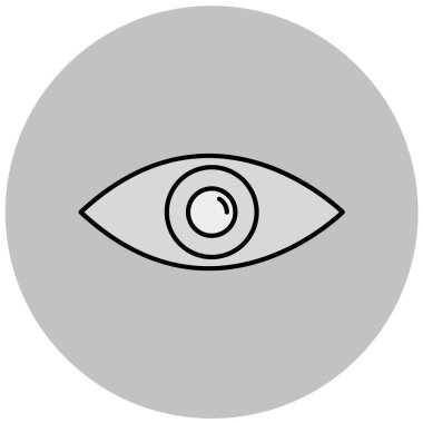 Moda stili izole edilmiş arkaplanda göz simgesi