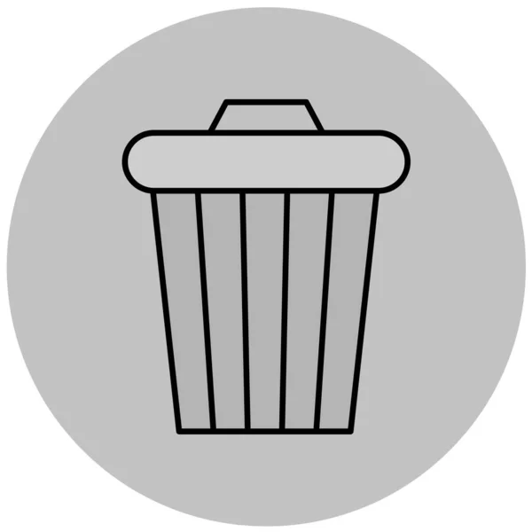 Mülleimer Symbol Einfachen Stil Isoliert Auf Weißem Hintergrund — Stockvektor