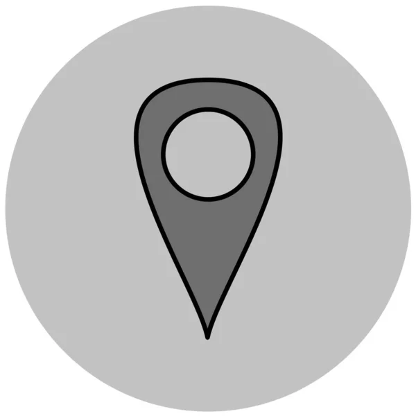 Pin Mapě Jednoduchý Design — Stockový vektor