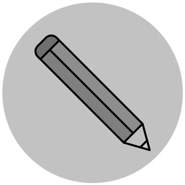 Ikona Ołówka Modnym Stylu Odizolowane Tło — Wektor stockowy
