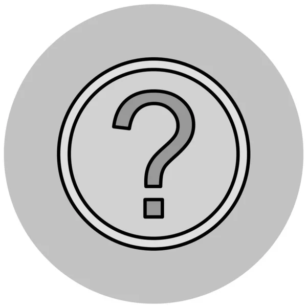 Question Mark Icon Outline Illustration Faq Vector Icons Web — Stockový vektor