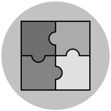 Bulmaca simgesi vektör çizimi