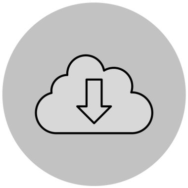 Bulut. Web simgesi basit illüstrasyon