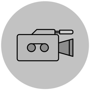 video kamera simgesi, vektör illüstrasyonu