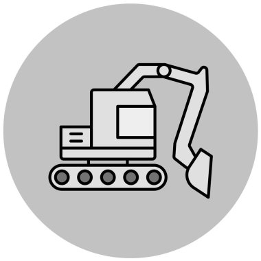 Kazı simgesi, vektör illüstrasyonu