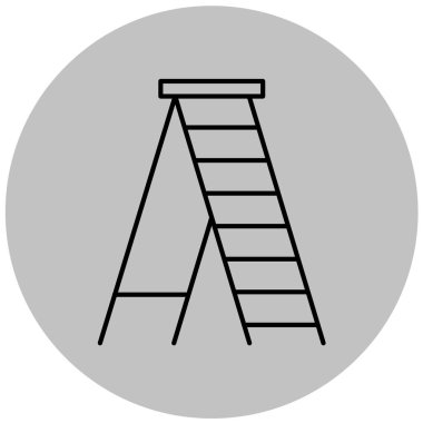 Merdiven. Web simgesi basit illüstrasyon