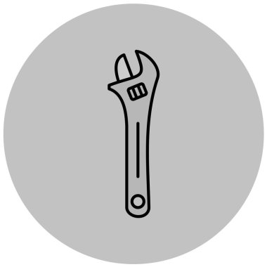 İngiliz anahtarı simgesi vektör illüstrasyonu