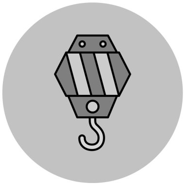 Vinç kancası ikonu. vektör illüstrasyonu