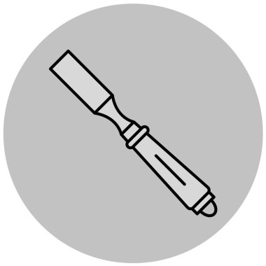 Tek bıçak simgesinin vektör illüstrasyonu