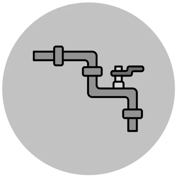 Значок Водопроводной Воды Простая Иллюстрация Векторных Значков Водопроводного Крана Паутины — стоковый вектор