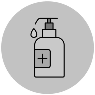 soap dispenser icon. outline illustration of shampoo bottle vector icons for web