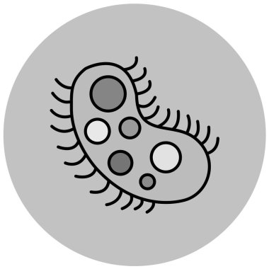 Bakteriler. Web simgesi basit illüstrasyon