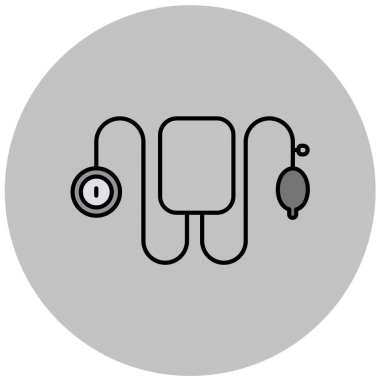 Modern b 'nin vektör illüstrasyonu steteskop simgesinden yoksun