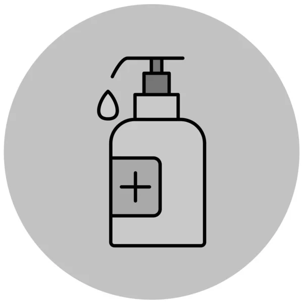 Soap Dispenser Icon Outline Illustration Shampoo Bottle Vector Icons Web - Stok Vektor