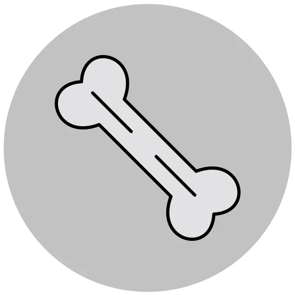 Bone Vector Glyph Flat Icon — Stock Vector