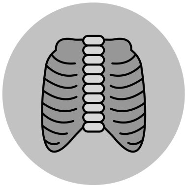 İnsan omurga simgesinin vektör illüstrasyonu
