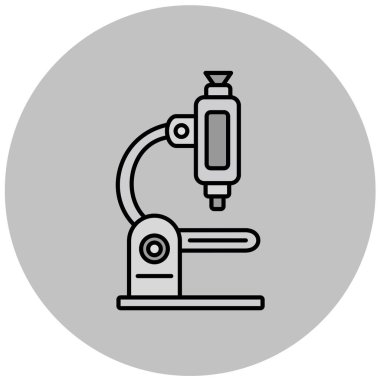 Mikroskop. Web simgesi basit illüstrasyon