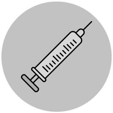 Şırınga. Web simgesi basit illüstrasyon