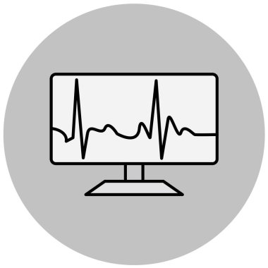 Modern b 'nin vektör illüstrasyonu monitör simgesinden yoksun