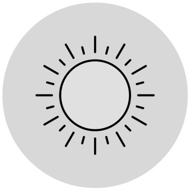 Güneş. Web simgesi basit illüstrasyon