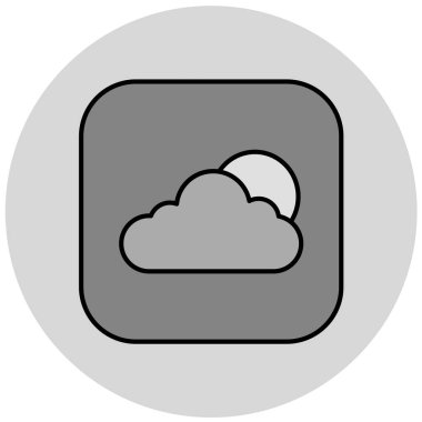 bulut simgesi, vektör illüstrasyonu