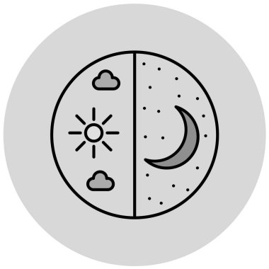 Moda tarzında izole edilmiş ay simgesi