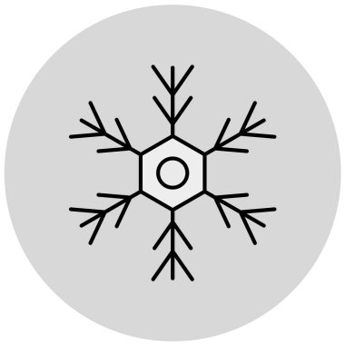 Kar tanesi. Web simgesi basit illüstrasyon