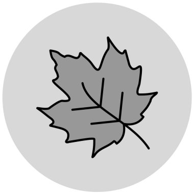 Akçaağaç yaprağı simgesi. Vektör çizim