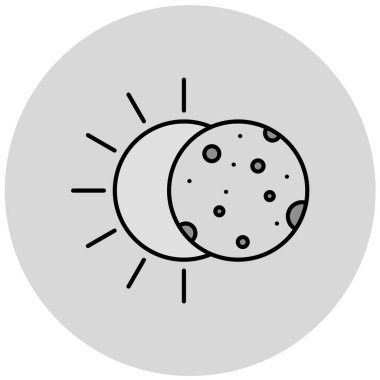 Ay. Web simgesi basit illüstrasyon