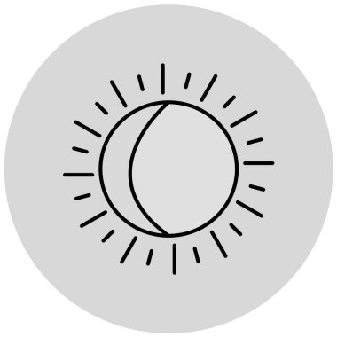 Güneş. Web simgesi basit illüstrasyon