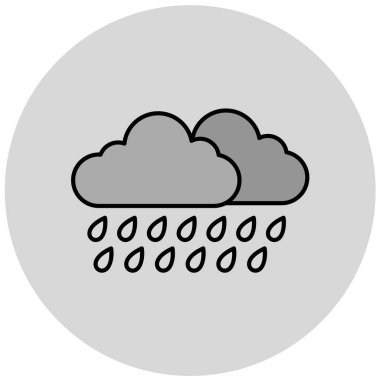 Yağmur. Web simgesi basit illüstrasyon