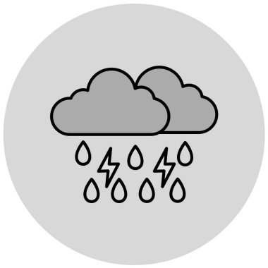 Yağmur. Web simgesi basit illüstrasyon