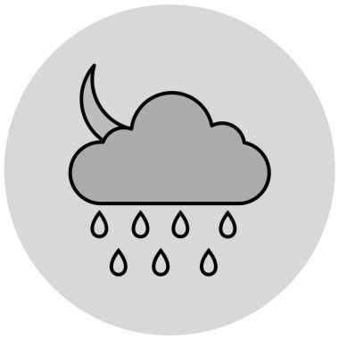 Yağmur. Web simgesi basit illüstrasyon