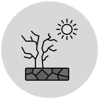 Nükleer santral simgesinin vektör çizimi