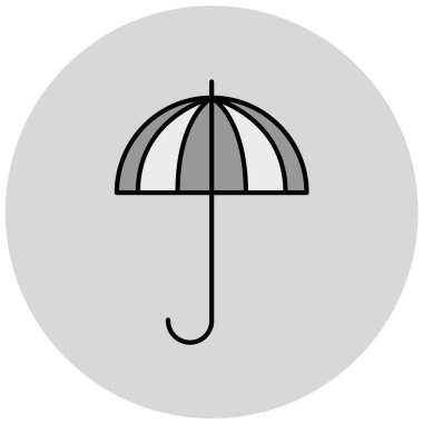 şemsiye simgesi vektör illüstrasyonu