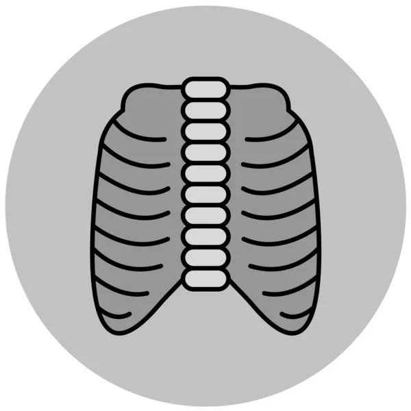 Vector Illustration Human Spine Icon — Stok Vektör