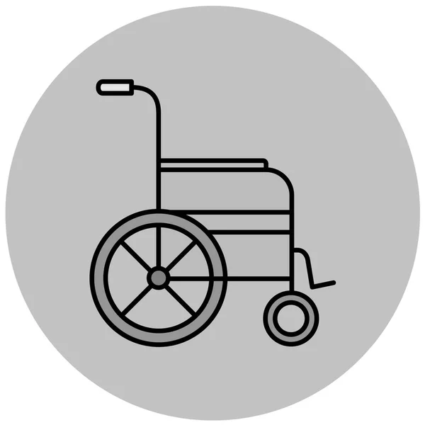 Rollstuhl Icon Vektor Illustration — Stockvektor