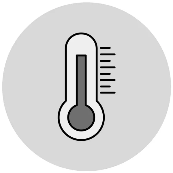 Thermometer Web Ikone Einfaches Design — Stockvektor