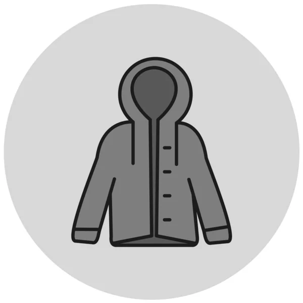 Icône Veste Illustration Simple Icônes Vectorielles Vêtements Pour Web — Image vectorielle