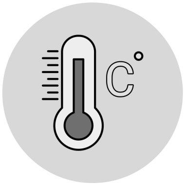Termometre. Web simgesi basit tasarım