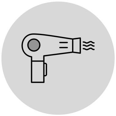 Saç kurutma makinesi. Basit resimleme