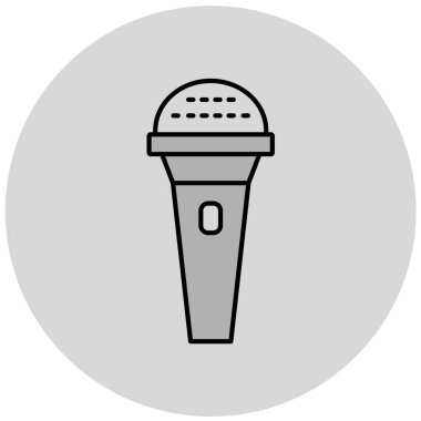 mikrofon simgesi vektör illüstrasyonu