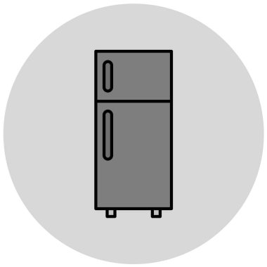 buzdolabı simgesi vektör illüstrasyonu