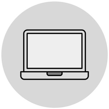 dizüstü bilgisayar simgesi, vektör illüstrasyonu