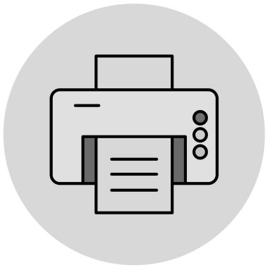 Yazıcı. Web simgesi basit illüstrasyon