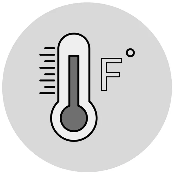 Термометр Веб Иконка Простой Дизайн — стоковый вектор