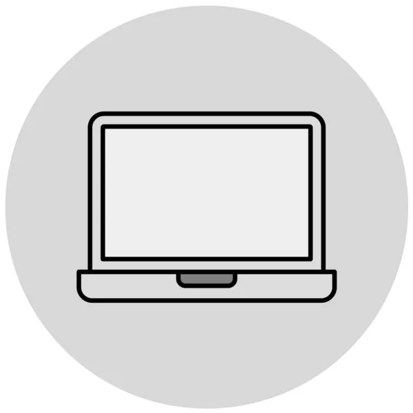 Иконка Ноутбука Векторная Иллюстрация — стоковый вектор